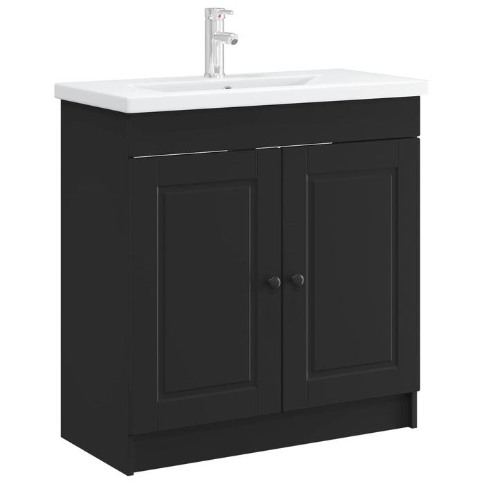 Dulap de baie sub chiuvetă Negru 56 x 37,5 x 81 cm - WALTI WALTI
