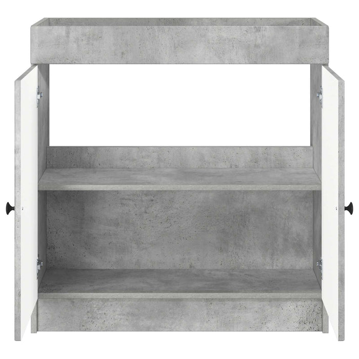 Dulap de baie sub chiuvetă Gri Beton 56 x 37,5 x 81 cm - WALTI WALTI