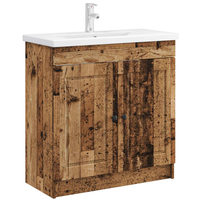 Dulap de baie sub chiuvetă Lemn vechi 56 x 37,5 x 81 cm - WALTI WALTI