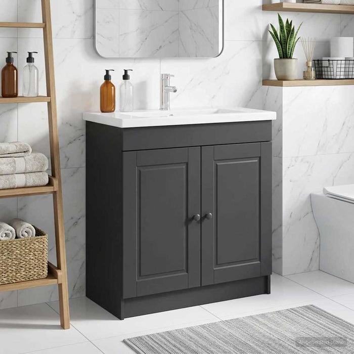 Dulap de baie sub chiuvetă Negru 78,5 x 37,5 x 81 cm - WALTI WALTI