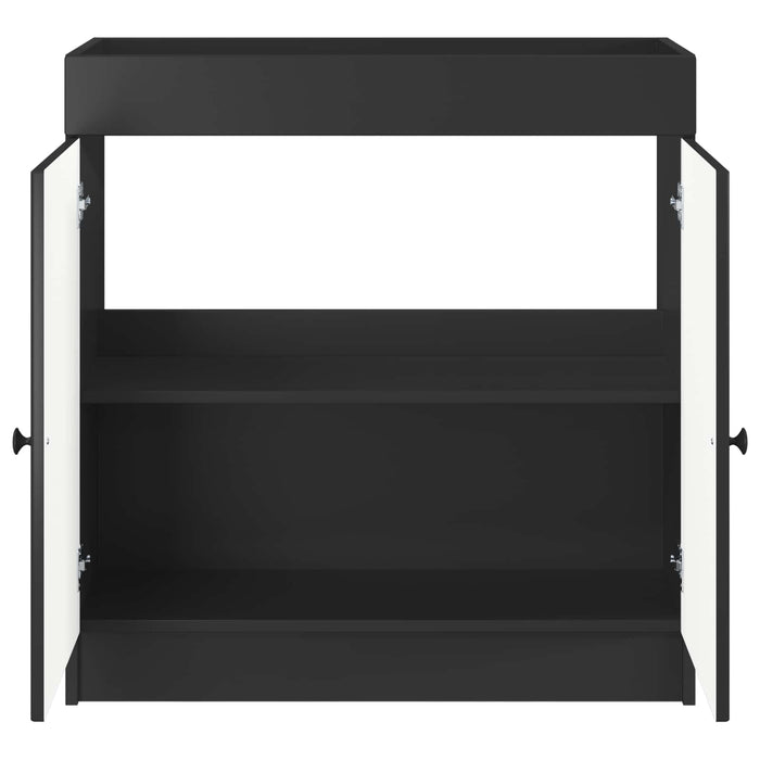 Dulap de baie sub chiuvetă Negru 78,5 x 37,5 x 81 cm - WALTI WALTI