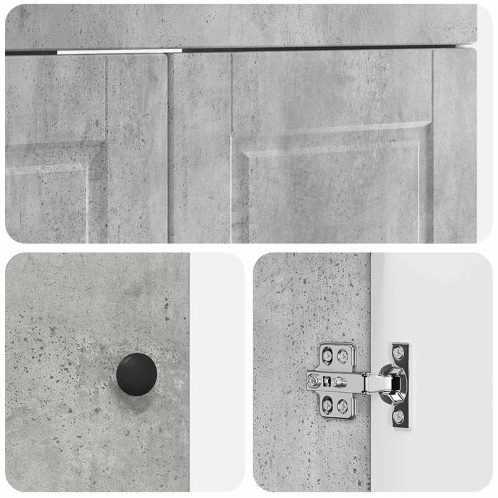 Dulap de baie sub chiuvetă Gri Beton 78,5 x 37,5 x 81 cm - WALTI WALTI