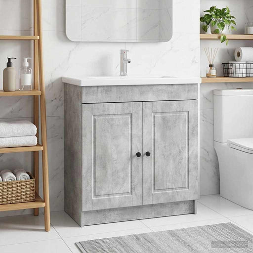 Dulap de baie sub chiuvetă Gri Beton 78,5 x 37,5 x 81 cm - WALTI WALTI