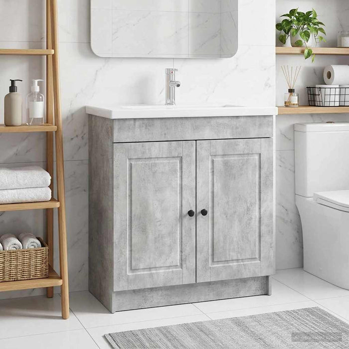 Dulap de baie sub chiuvetă Gri Beton 78,5 x 37,5 x 81 cm - WALTI WALTI