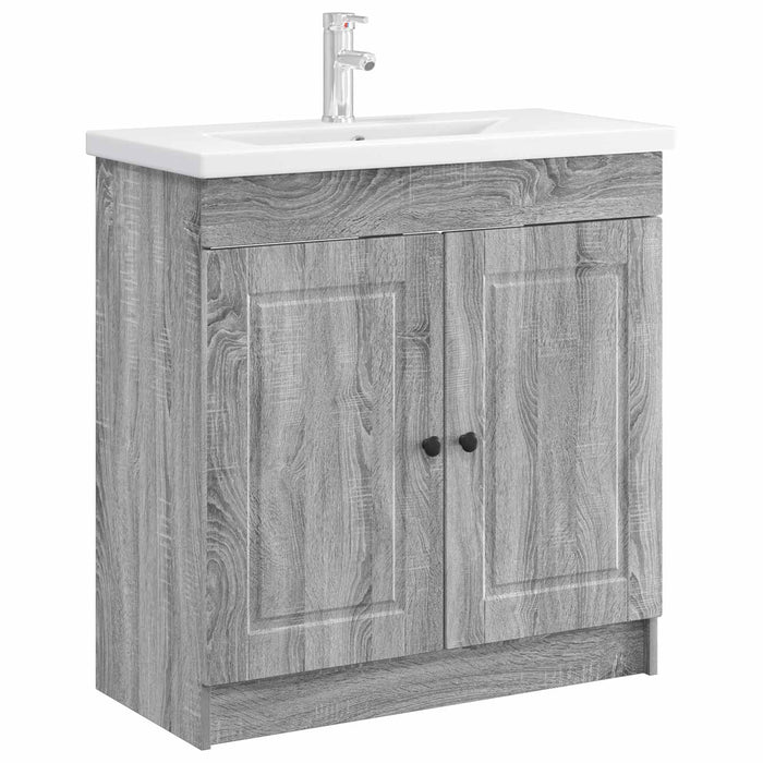 Dulap de baie sub chiuvetă Sonoma gri 78,5 x 37,5 x 81 cm WALTI