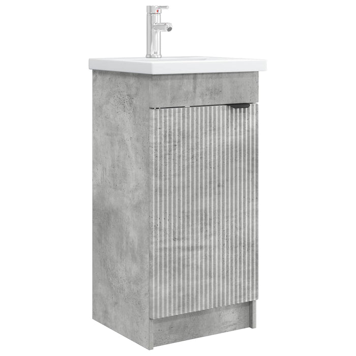 Mobilă de baie cu chiuvetă Gri Beton 42 x 40 x 84,5 cm WALTI
