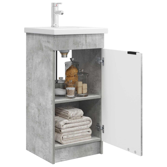 Mobilă de baie cu chiuvetă Gri Beton 42 x 40 x 84,5 cm WALTI