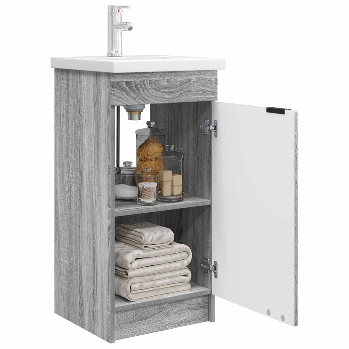 Mobilă de baie cu chiuvetă Sonoma gri 42 x 40 x 84,5 cm - WALTI WALTI