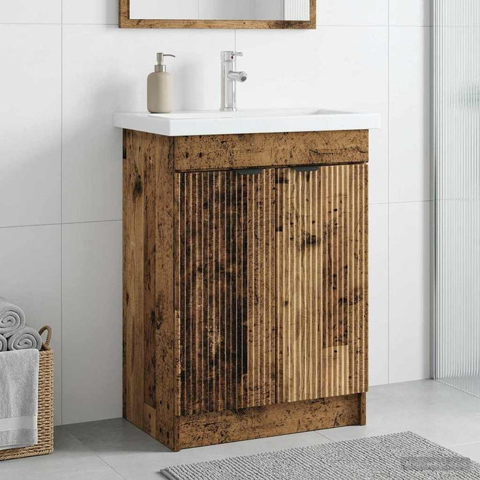 Dulap de baie sub chiuvetă Lemn vechi 56 x 37,5 x 81 cm - WALTI WALTI