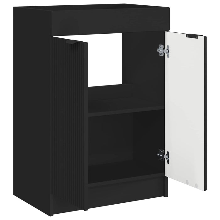 Dulap de baie sub chiuvetă Negru 78,5 x 37,5 x 81 cm - WALTI WALTI