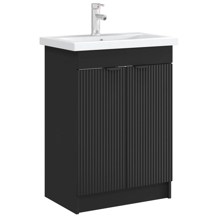 Dulap de baie sub chiuvetă Negru 78,5 x 37,5 x 81 cm - WALTI WALTI