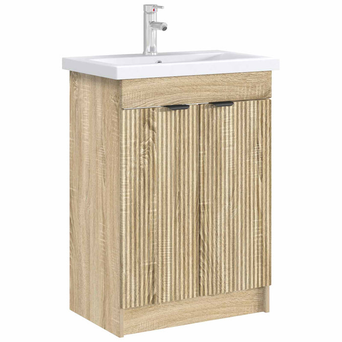Dulap de baie sub chiuvetă Stejar Sonoma 78,5 x 37,5 x 81 cm - WALTI WALTI