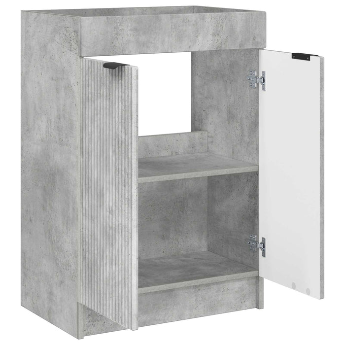 Dulap de baie sub chiuvetă Gri Beton 78,5 x 37,5 x 81 cm - WALTI WALTI