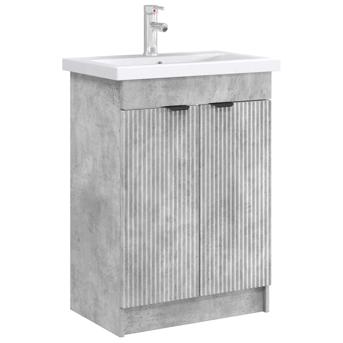 Dulap de baie sub chiuvetă Gri Beton 78,5 x 37,5 x 81 cm - WALTI WALTI