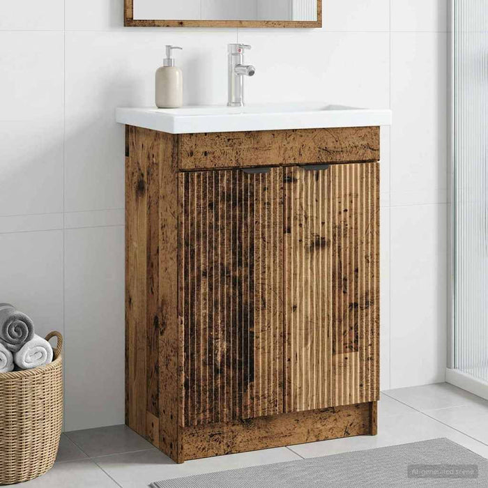 Dulap de baie sub chiuvetă Lemn vechi 78,5 x 37,5 x 81 cm - WALTI WALTI