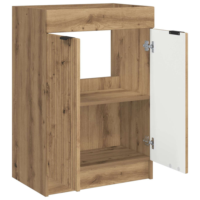 Dulap de baie sub chiuvetă Stejar Artizanal 78,5 x 37,5 x 81 cm - WALTI WALTI