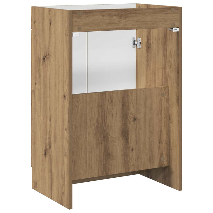 Dulap de baie sub chiuvetă Stejar Artizanal 78,5 x 37,5 x 81 cm - WALTI WALTI