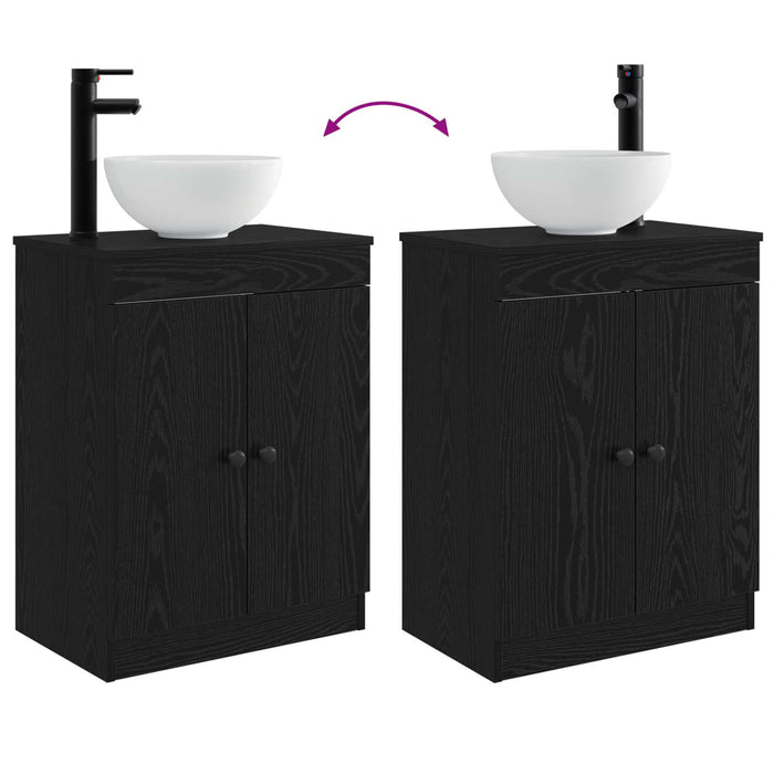 Mobilă de baie cu chiuvetă Negru 54 x 35 x 83 cm Lemn prelucrat - WALTI WALTI