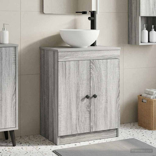 Mobilă de baie cu chiuvetă Sonoma gri 54 x 35 x 83 cm - WALTI WALTI