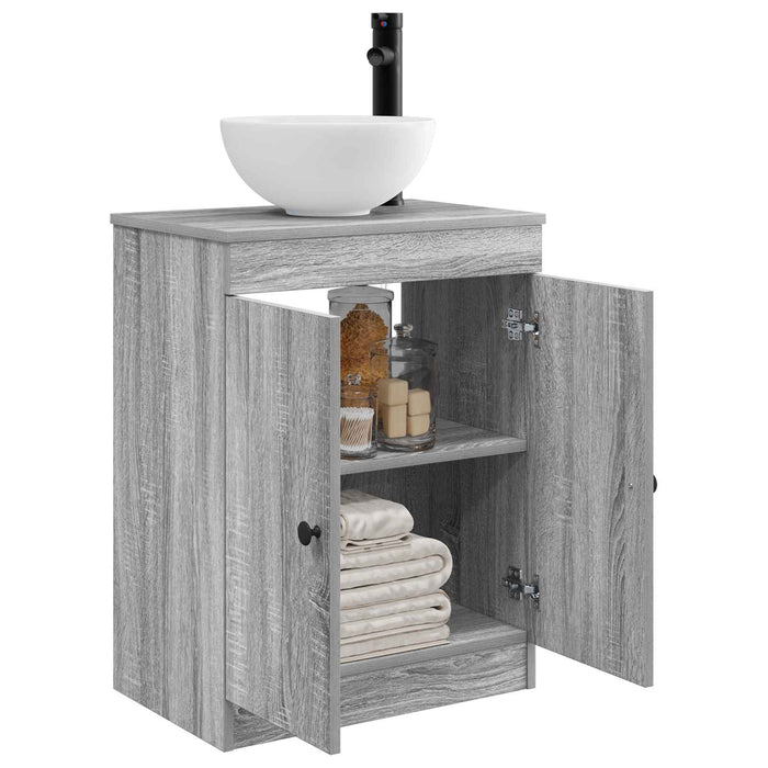 Mobilă de baie cu chiuvetă Sonoma gri 54 x 35 x 83 cm - WALTI WALTI