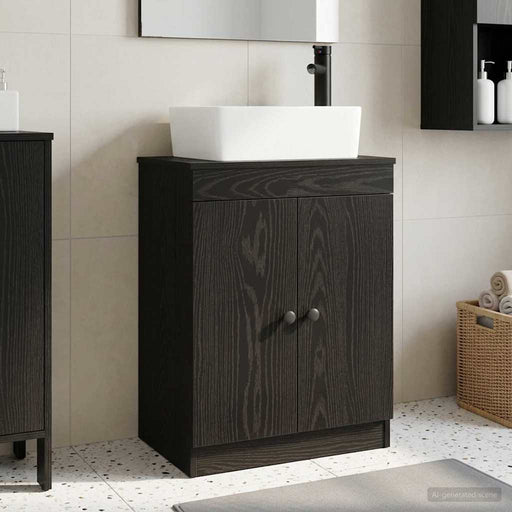 Mobilă de baie cu chiuvetă Negru 54 x 35 x 83 cm Lemn prelucrat - WALTI WALTI