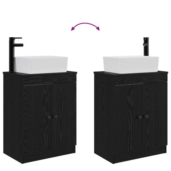 Mobilă de baie cu chiuvetă Negru 54 x 35 x 83 cm Lemn prelucrat - WALTI WALTI