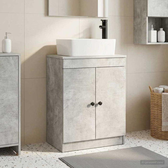 Mobilă de baie cu chiuvetă Gri Beton 54 x 35 x 83 cm - WALTI WALTI