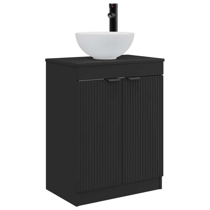 Mobilă de baie cu chiuvetă Negru 54 x 35 x 83 cm Lemn prelucrat WALTI