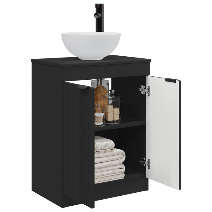 Mobilă de baie cu chiuvetă Negru 54 x 35 x 83 cm Lemn prelucrat WALTI