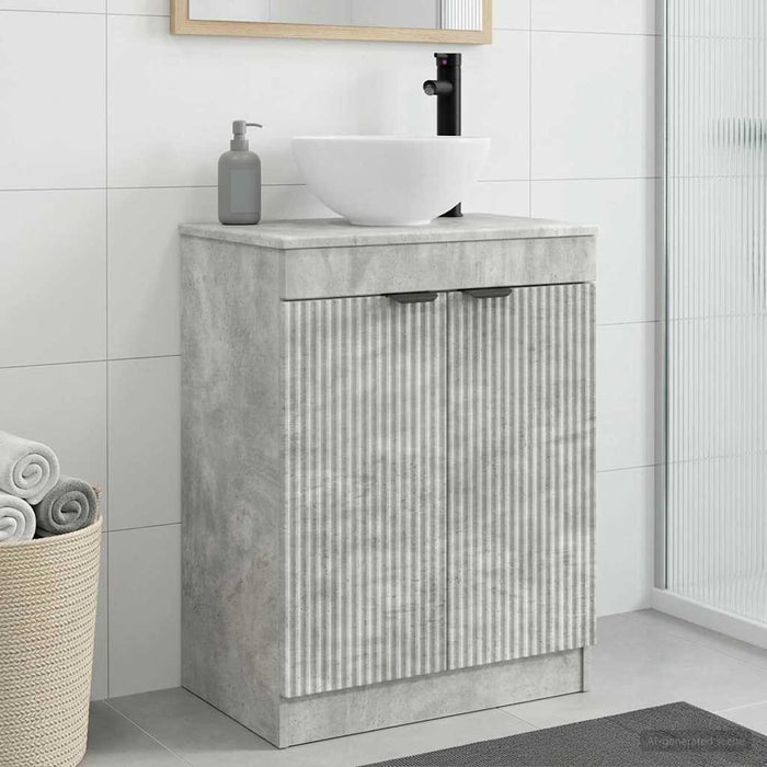 Mobilă de baie cu chiuvetă Gri Beton 54 x 35 x 83 cm - WALTI WALTI