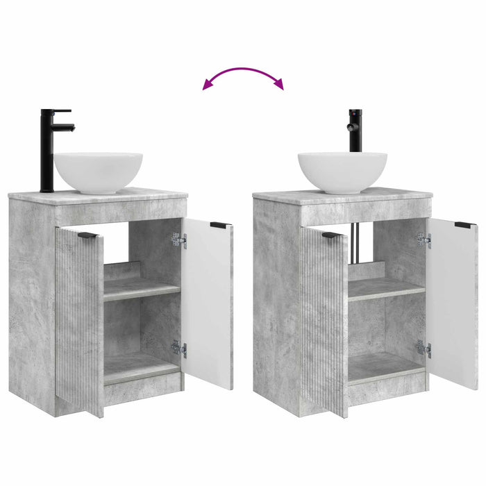 Mobilă de baie cu chiuvetă Gri Beton 54 x 35 x 83 cm - WALTI WALTI