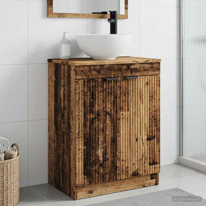 Mobilă de baie cu chiuvetă Lemn vechi 54 x 35 x 83 cm - WALTI WALTI