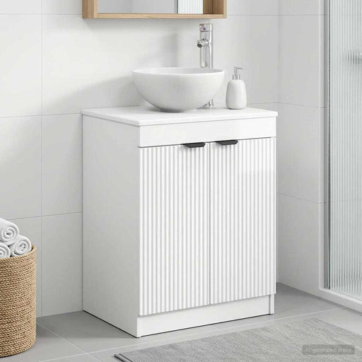Dulap de Baie Alb foarte lucios 54 x 41 x 70 cm Lemn prelucrat - WALTI WALTI