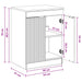 Dulap de Baie Alb foarte lucios 54 x 41 x 70 cm Lemn prelucrat - WALTI WALTI