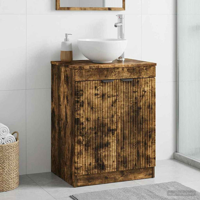 Dulap de Baie Stejar fumuriu 54 x 41 x 70 cm Lemn prelucrat - WALTI WALTI