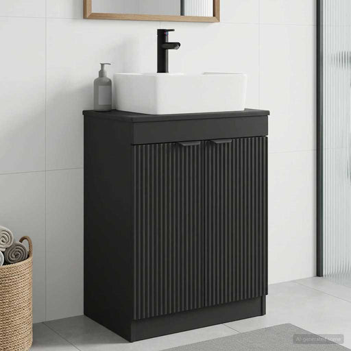 Mobilă de baie cu chiuvetă Negru 54 x 35 x 83 cm Lemn prelucrat - WALTI WALTI