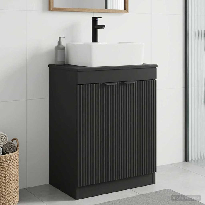 Mobilă de baie cu chiuvetă Negru 54 x 35 x 83 cm Lemn prelucrat - WALTI WALTI