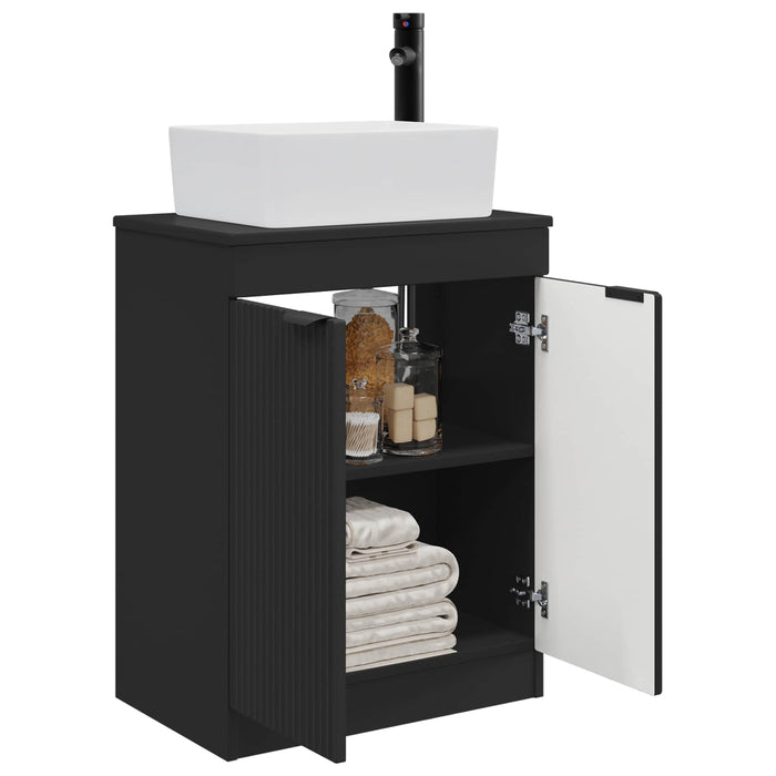 Mobilă de baie cu chiuvetă Negru 54 x 35 x 83 cm Lemn prelucrat - WALTI WALTI
