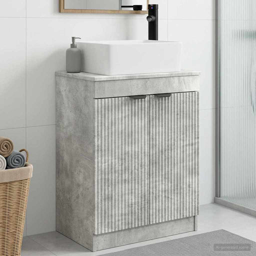 Mobilă de baie cu chiuvetă Gri Beton 54 x 35 x 83 cm - WALTI WALTI