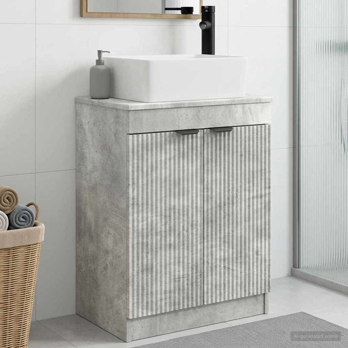 Mobilă de baie cu chiuvetă Gri Beton 54 x 35 x 83 cm - WALTI WALTI