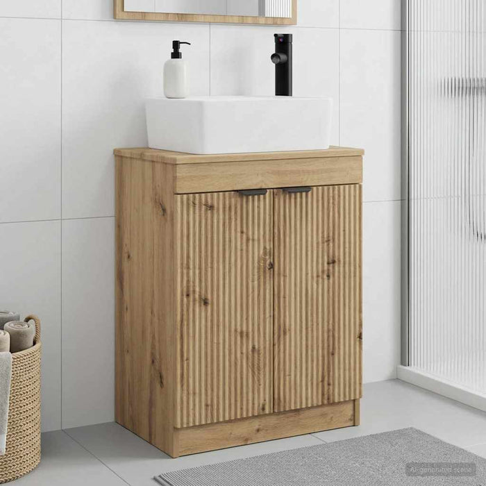 Mobilă de baie cu chiuvetă Stejar Artizanal 54 x 35 x 83 cm - WALTI WALTI