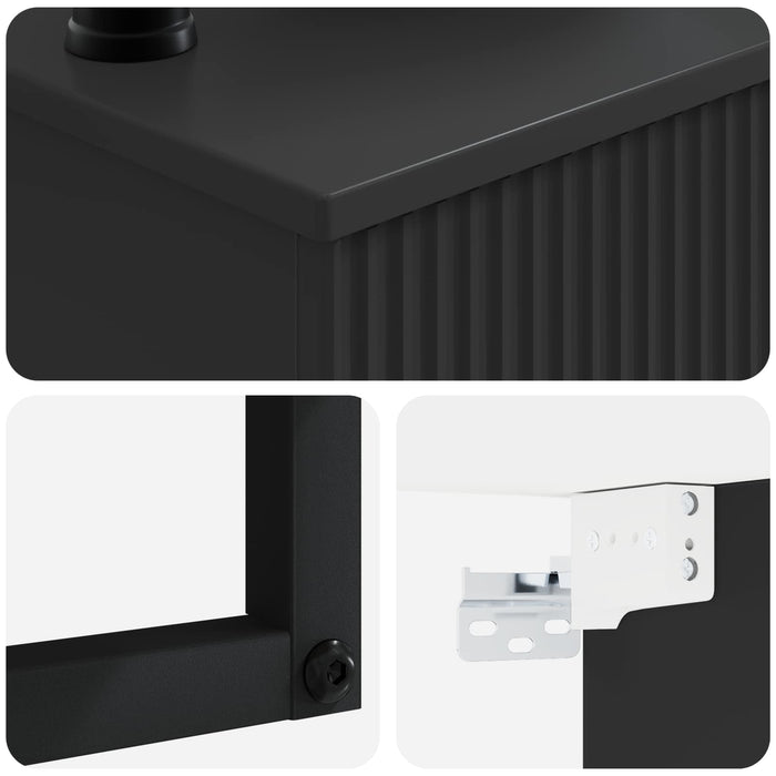 Basin de spălare montat pe perete Negru 40 x 35 x 39 cm - WALTI WALTI