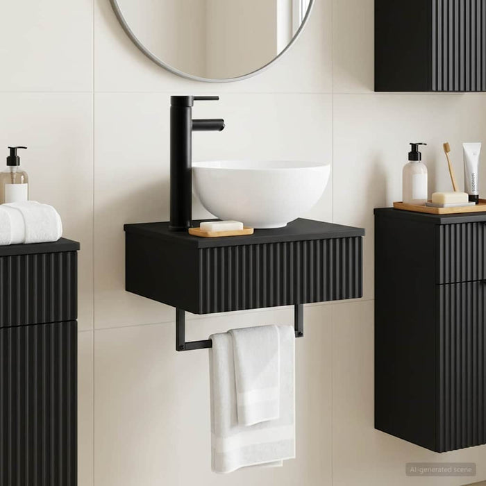 Basin de spălare montat pe perete Negru 40 x 35 x 39 cm - WALTI WALTI