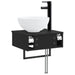 Basin de spălare montat pe perete Negru 40 x 35 x 39 cm - WALTI WALTI