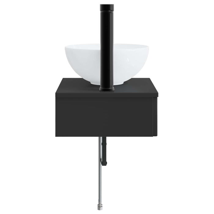 Basin de spălare montat pe perete Negru 40 x 35 x 39 cm - WALTI WALTI