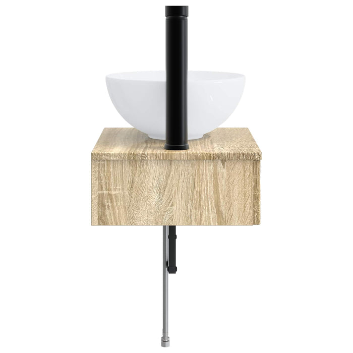 Basin de spălare montat pe perete Stejar Sonoma 40 x 35 x 39 cm - WALTI WALTI
