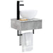 Basin de spălare montat pe perete Gri Beton 40 x 35 x 39 cm - WALTI WALTI