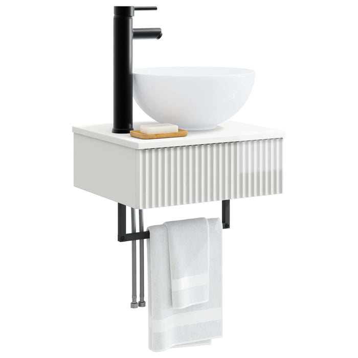Basin de spălare montat pe perete Alb foarte lucios - WALTI WALTI