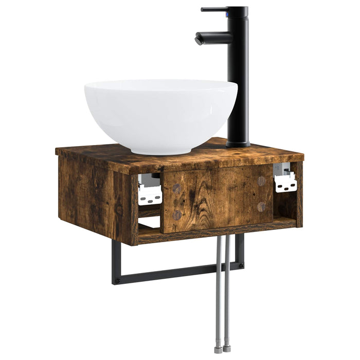 Basin de spălare montat pe perete Stejar fumuriu - WALTI WALTI