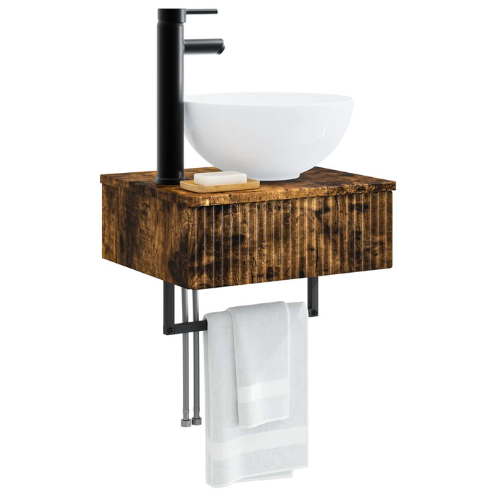 Basin de spălare montat pe perete Stejar fumuriu - WALTI WALTI